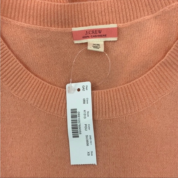 J.Crew Cashmere Crewneck Pale Guava Sweater - Picture 5 of 6